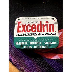 Vintage Excedrin Aspirin Miniature Tin Box